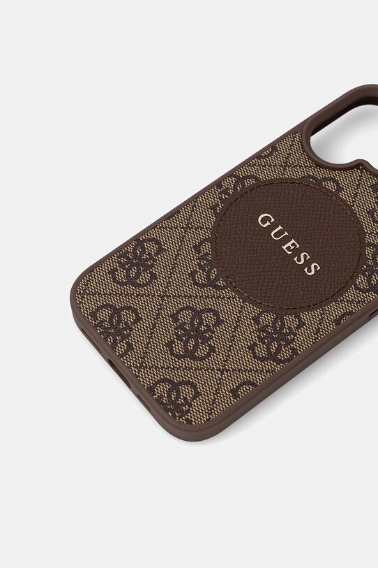 Θήκη κινητού Guess iPhone 16 GUHMP16SP4PGRSGW καφέ AA00