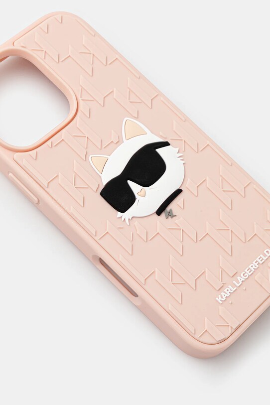Θήκη κινητού Karl Lagerfeld iPhone 16 Pro Max KLHCP16XRBCCHHKLP ροζ AA00