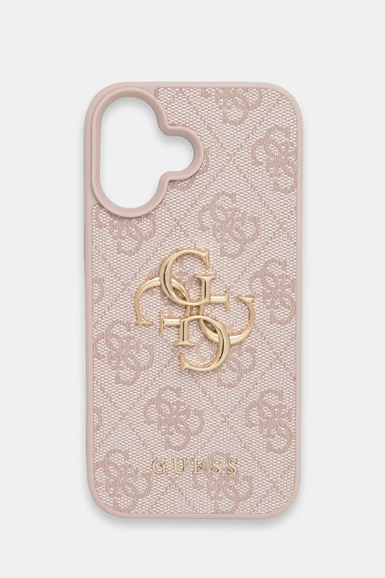 Θήκη κινητού Guess iPhone 16 απλικέ ροζ GUHCP16S4GMGPI