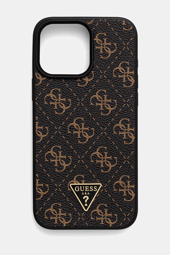 Θήκη κινητού Guess iPhone 16 Pro Max για τηλέφωνο καφέ GUHCP16XPG4GPK