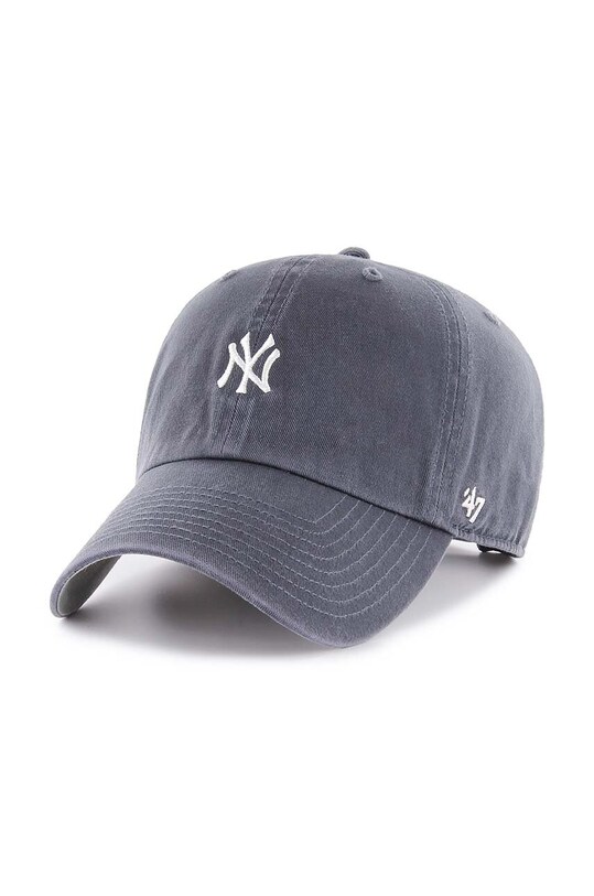 Βαμβακερό καπέλο του μπέιζμπολ 47 brand MLB New York Yankees MLB New York Yankees απλικέ σκούρο μπλε B.BSRNR17GWS.VN