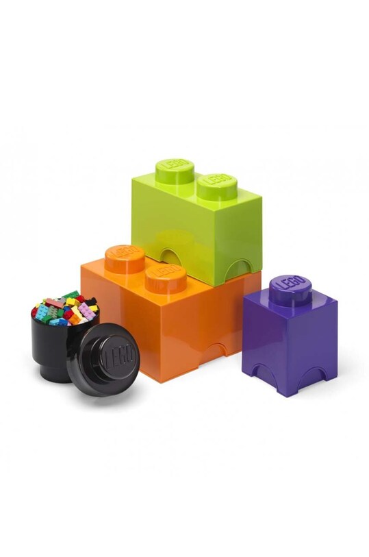 Σετ δοχείων αποθήκευσης με καπάκι Lego 4-pack πολύχρωμο 40150800