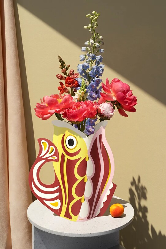 Διακοσμητικό βάζο Octaevo Fish Ruby OPVFIR.24 κόκκινο AA00