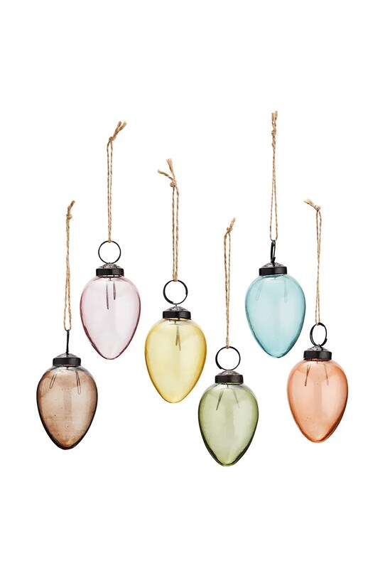 Χριστουγεννιάτικα στολίδια Glasseastereggs 6-pack πολύχρωμο EV.24310