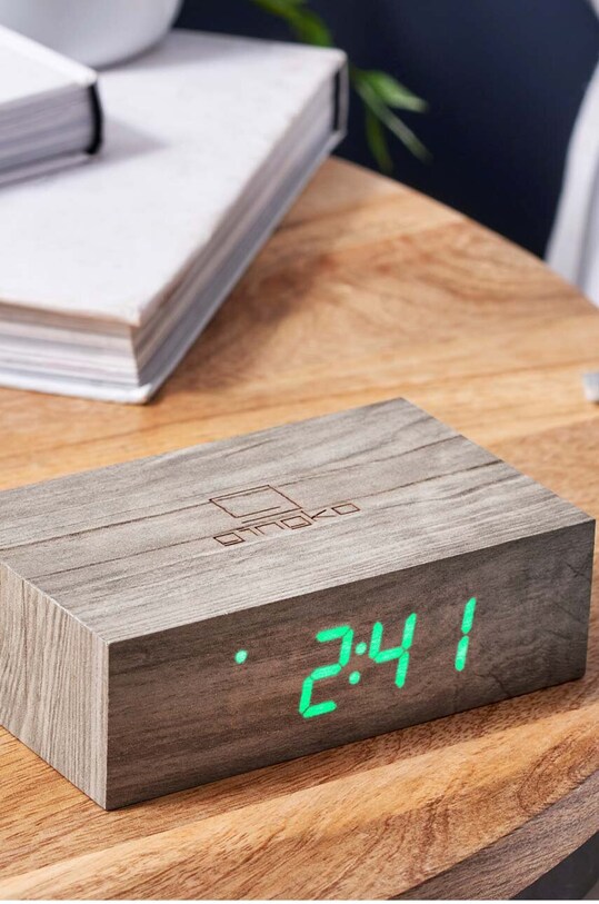 Επιτραπέζιο ρολόι Gingko Design Flip Click Clock G003A12 μπεζ AA00