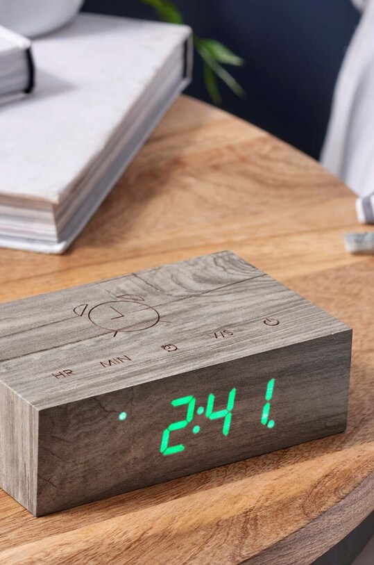 Επιτραπέζιο ρολόι Gingko Design Flip Click Clock μπεζ G003A12