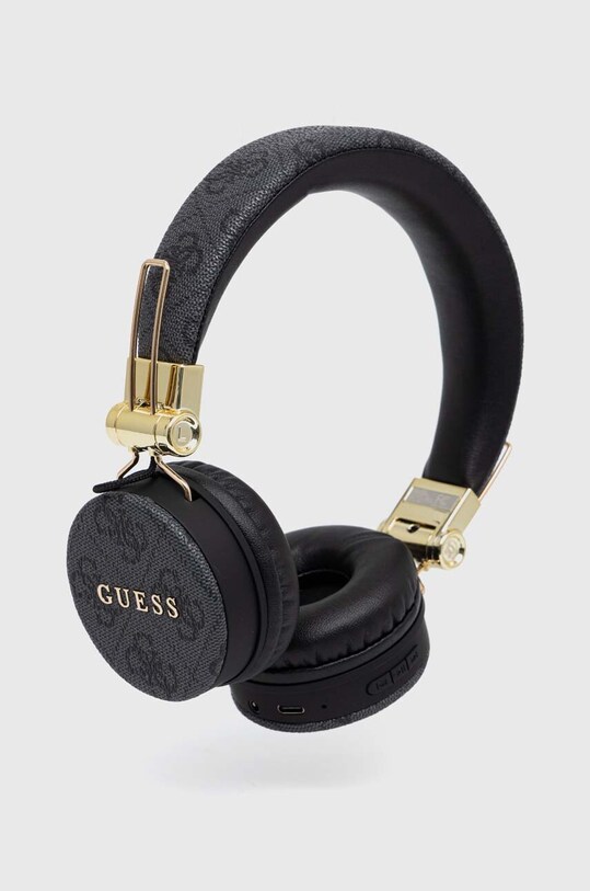 Ασύρματα ακουστικά Guess Bluetooth 4G Metal Logo μαύρο GUBH704GEMK
