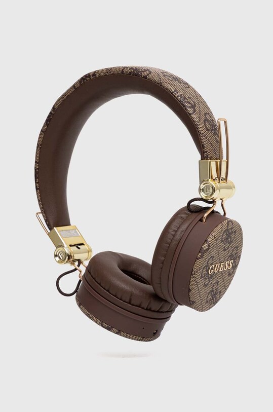 Ασύρματα ακουστικά Guess Bluetooth 4G Metal Logo καφέ GUBH704GEMW