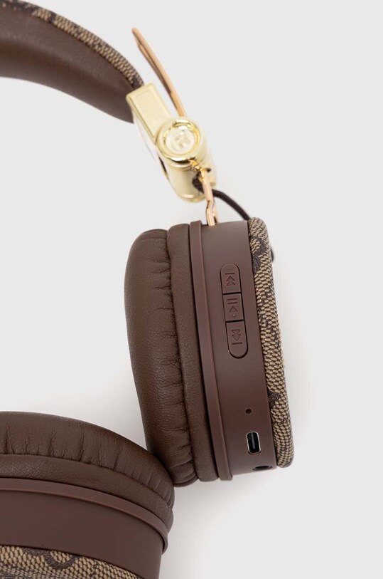 Lifestyle Ασύρματα ακουστικά Guess Bluetooth 4G Metal Logo GUBH704GEMW καφέ