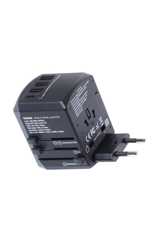 Αντάπτορας TROIKA World Travel Adapter μαύρο TRTRA45.BK