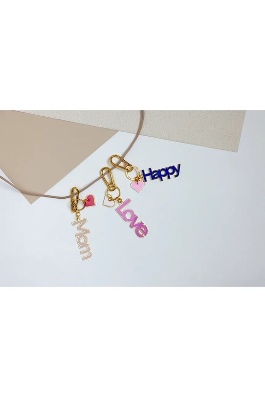 Lifestyle Μπρελόκ Design Letters Key ring & Bag tag 30302001BEIGEMOM πολύχρωμο