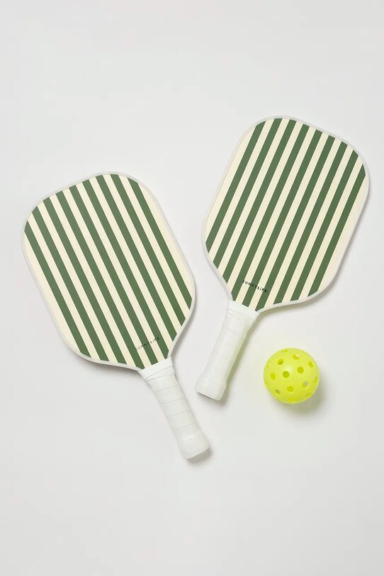 Σετ ρακέτες και μπάλα θαλάσσης SunnyLife Pickleball Set The Vacay Olive πράσινο S51WPBOL