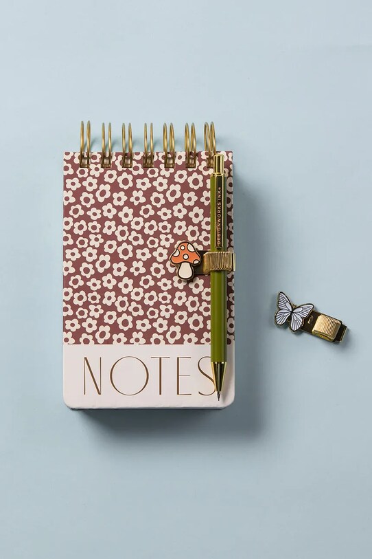 Σετ κλιπ στυλό Designworks Ink Butterfly & Mushroom 2-pack PCS.1003EU πολύχρωμο