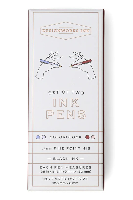 Lifestyle Στυλό Designworks Ink Colorblock Pens Lavender 2-pack DCBS.1014EU πολύχρωμο