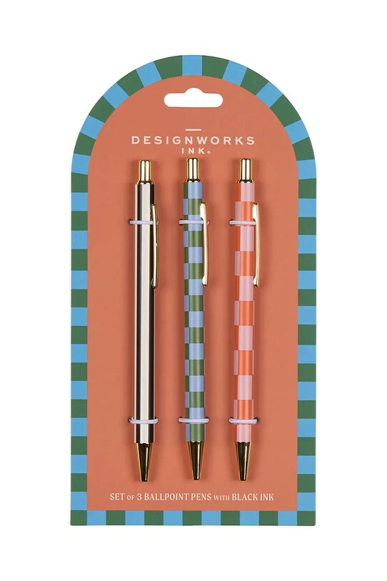 Σετ στυλό Stripes & Checks 3-pack πολύχρωμο SBP.1002EU