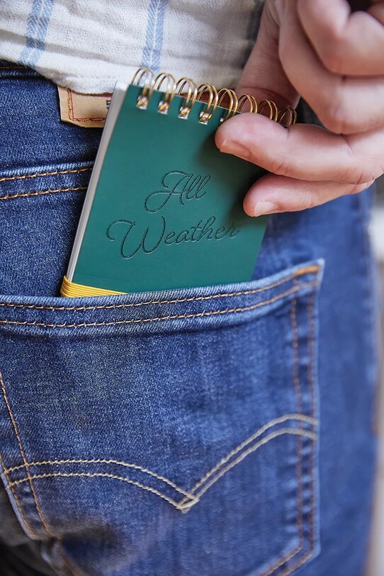 Αδιάβροχο σημειωματάριο τσέπης Pocket Waterproof Note Book GEN844UK πράσινο