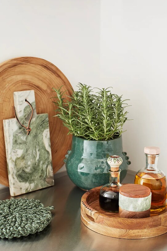 Δοχεία μπαχαρικών με καπάκι Madam Stoltz Marble 2-pack πολύχρωμο KT27536.GRN