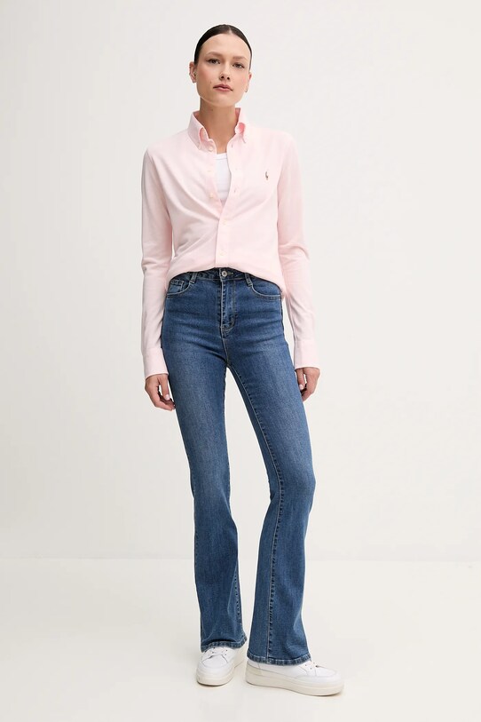 Βαμβακερό πουκάμισο Polo Ralph Lauren 211924258 ροζ AA00