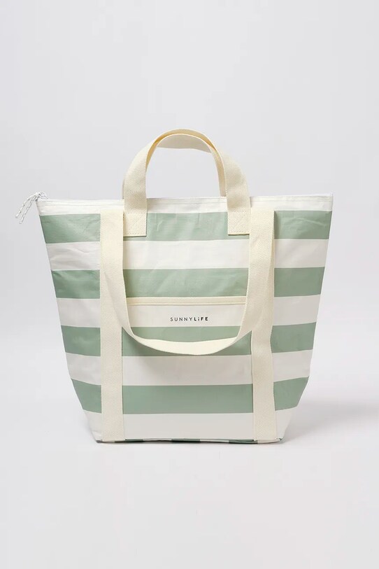 Θερμική τσάντα SunnyLife La Palma Sage Stripe 23 L πράσινο S51NCTWS