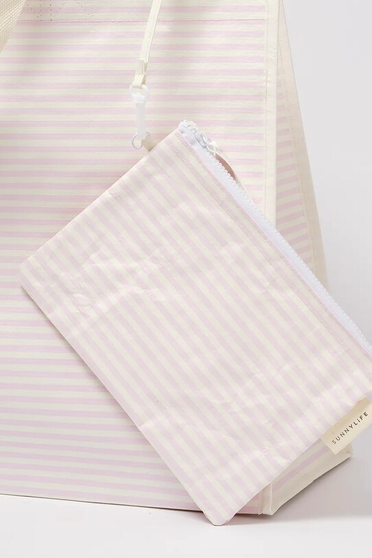 Lifestyle Τσάντα παραλίας SunnyLife Lazy Days Pink Stripe S51CARPK ροζ