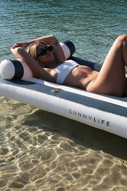 Στρώμα αέρα για κολύμπι SunnyLife Black Stripe μαύρο S3EXLLBL