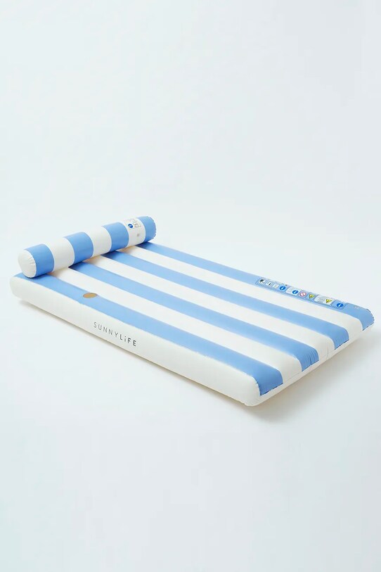 Στρώμα αέρα για κολύμπι SunnyLife Luxe Lilo Blue Stripes S3EXLLBU μπλε AA00