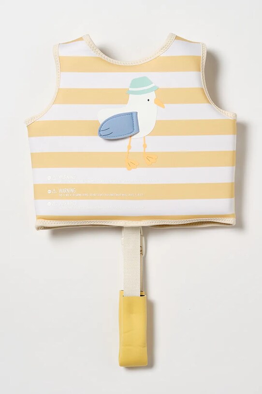 Παιδικό γιλέκο κολύμβησης SunnyLife Sammy the Seagull Mustard Stripe 1-2 years S51VVMS1 κίτρινο AA00
