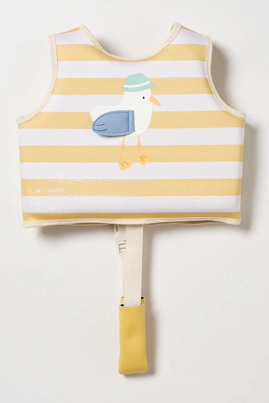 Παιδικό γιλέκο κολύμβησης SunnyLife Sammy the Seagull Mustard Stripe 2-3 years S51VVMS2 κίτρινο AA00