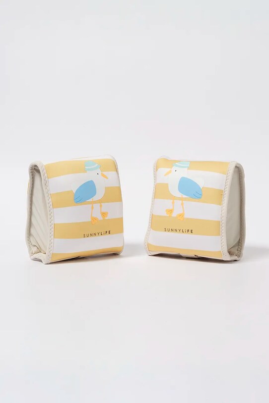 Μανίκια για μάθηση κολύμβησης SunnyLife Sammy the Seagull Mustard Stripe 2-pack κίτρινο S51NABMS