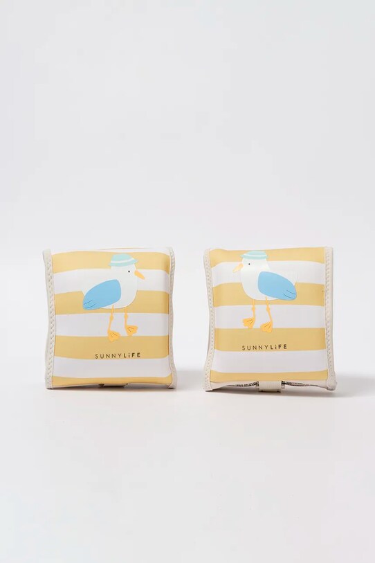 Μανίκια για μάθηση κολύμβησης SunnyLife Sammy the Seagull Mustard Stripe 2-pack S51NABMS κίτρινο AA00