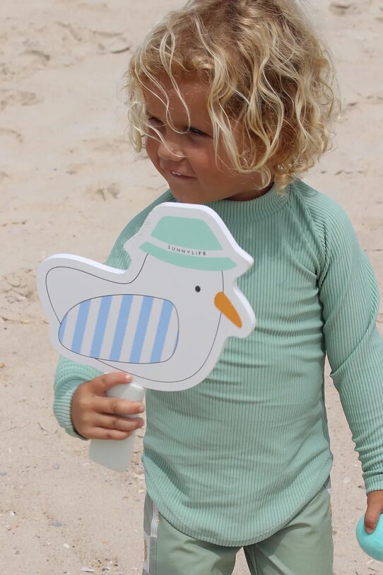 Σετ ρακέτες παραλίας και μπαλάκια SunnyLife Sammy the Seagull Blue Stripe 4-pack S51KVBML μπλε