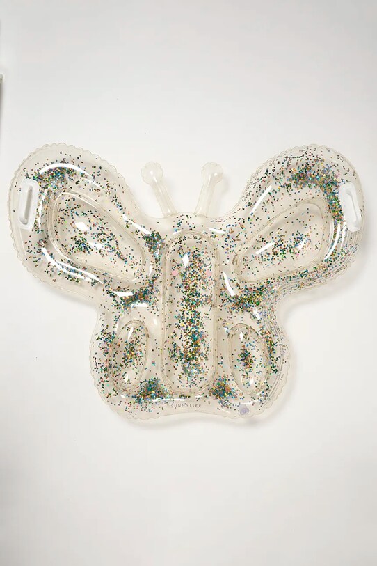 Φουσκωτό παιδικό στρώμα κολύμβησης SunnyLife Butterfly Cotton Candy Glitter διαφανή S51KLOGL