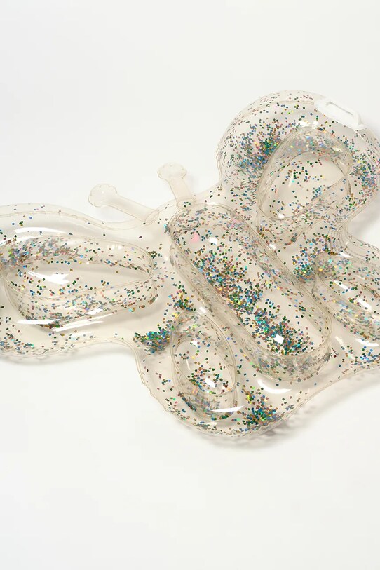 Φουσκωτό παιδικό στρώμα κολύμβησης SunnyLife Butterfly Cotton Candy Glitter S51KLOGL διαφανή AA00