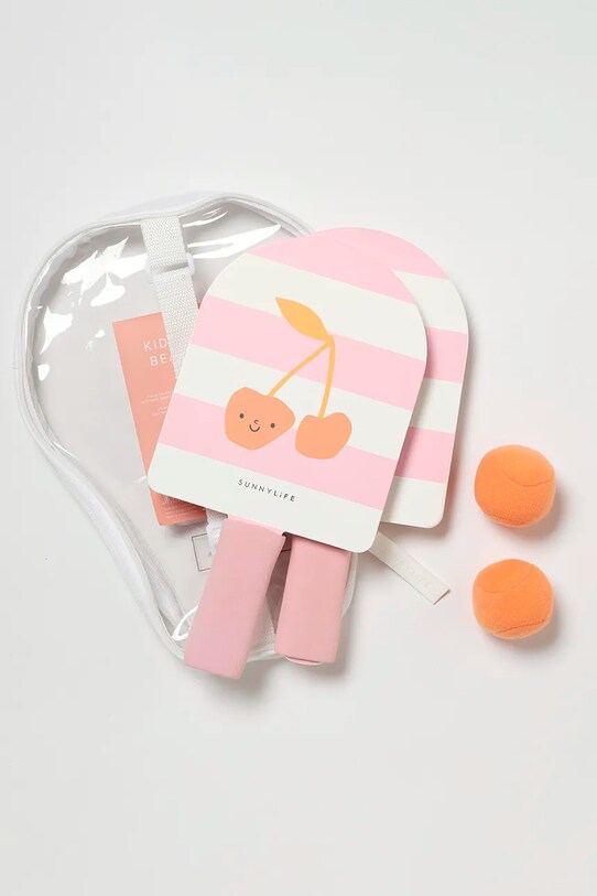 Σετ ρακέτες παραλίας και μπαλάκια SunnyLife Cotton Candy Cherry 4-pack S51KVBPK ροζ AA00