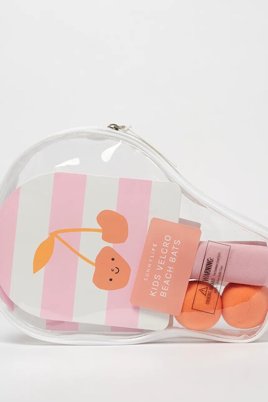 Lifestyle Σετ ρακέτες παραλίας και μπαλάκια SunnyLife Cotton Candy Cherry 4-pack S51KVBPK ροζ