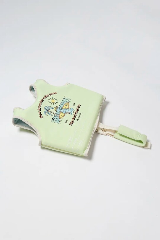 Παιδικό γιλέκο κολύμβησης SunnyLife Shred Turtle Aqua x Rip Curl 1-2 years πράσινο RCSVSSTA