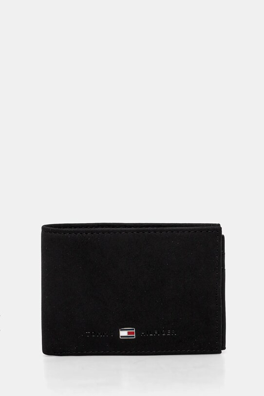 Tommy Hilfiger - Δερμάτινο πορτοφόλι Johnson Mini μαύρο AM0AM00662