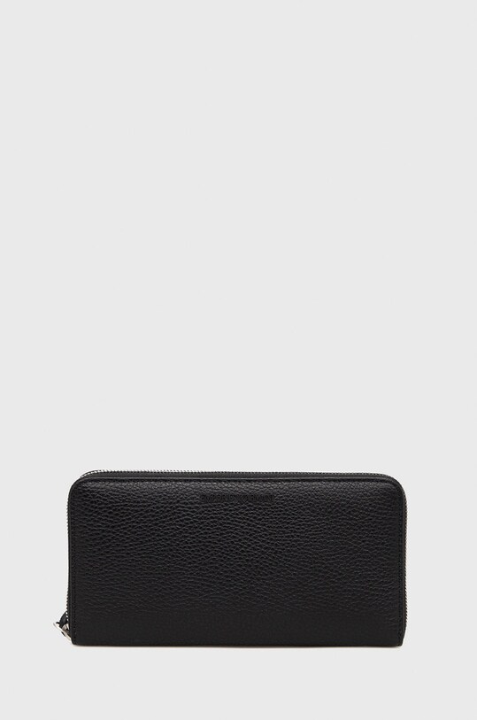 Δερμάτινο πορτοφόλι Emporio Armani λείο δέρμα μαύρο Y4R169.Y068E.NOS
