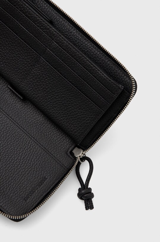 Αξεσουάρ Δερμάτινο πορτοφόλι Emporio Armani Y4R169.Y068E.NOS μαύρο