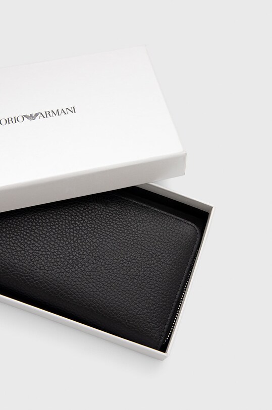Δερμάτινο πορτοφόλι Emporio Armani μαύρο Y4R169.Y068E.NOS