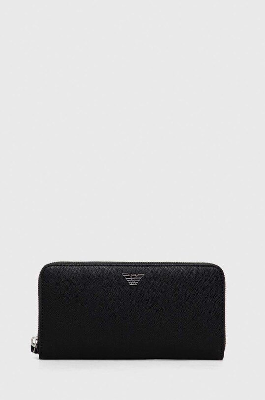 Πορτοφόλι Emporio Armani απομίμηση λείου δέρματος μαύρο Y4R169.Y138E.NOS