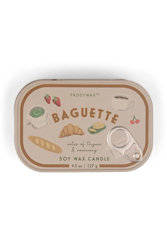 Home SPA Κερί σόγιας Paddywax Baguette Printed Tin, Rosemary Thyme127 g BIS0402EU πολύχρωμο
