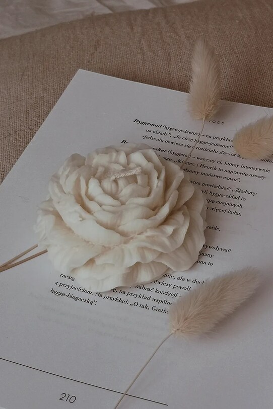 Διακοσμητικό κερί Temida Peony 70 g μπεζ 5908451651091