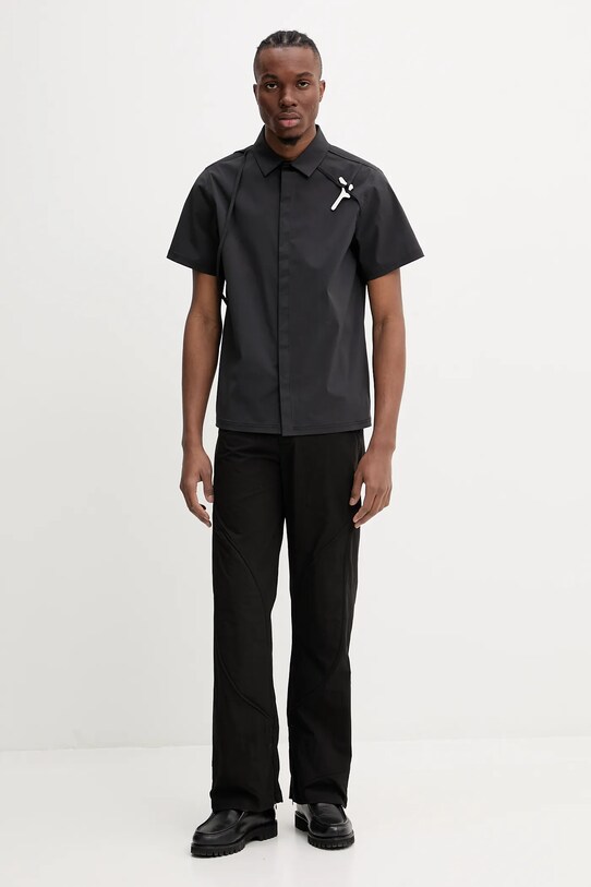Παντελόνι Heliot Emil SS25.M.10.108.BLK01.CO μαύρο AA00