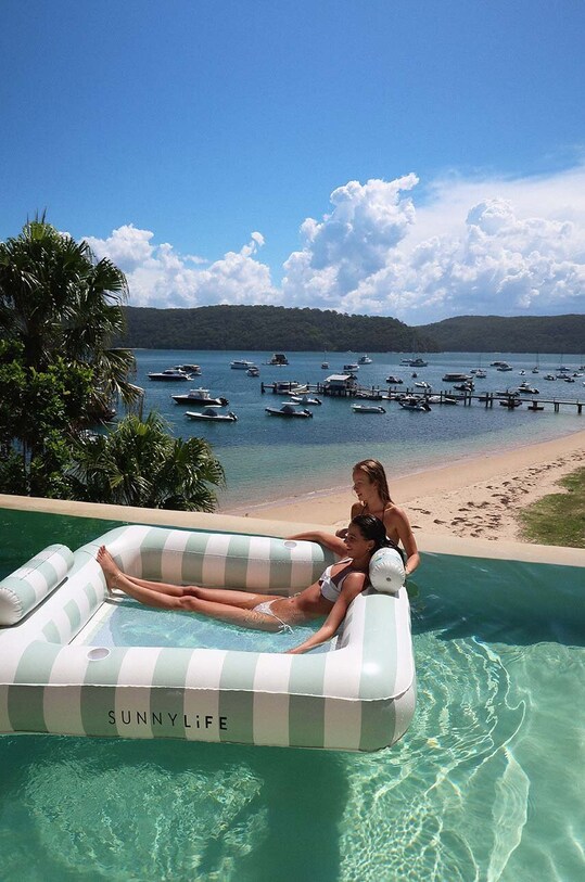 Στρώμα αέρα για κολύμπι SunnyLife Luxe Twin Hammock Float The Vac πολύχρωμο S41DHWHT