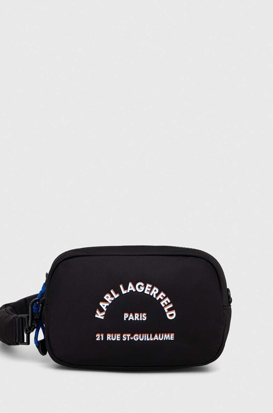 Σακίδιο Karl Lagerfeld απλικέ μαύρο 235M3116