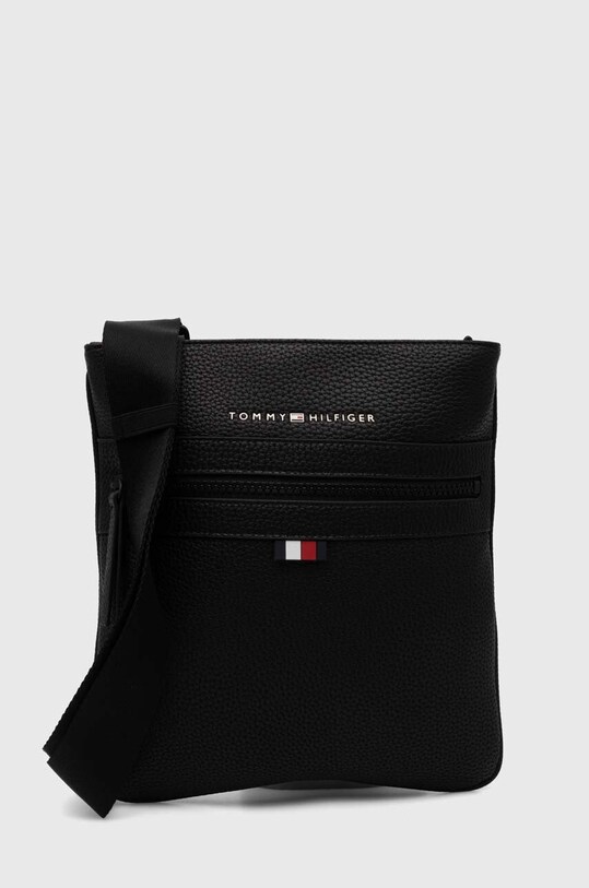 Σακίδιο Tommy Hilfiger απομίμηση λείου δέρματος μαύρο AM0AM09506