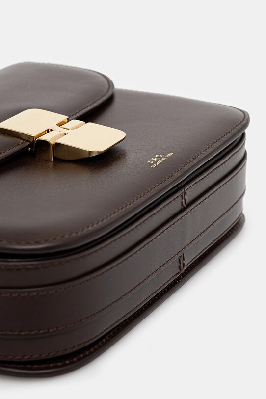 Δερμάτινη τσάντα A.P.C. A.P.C. Sac Grace Mini PXBMW-F61515 BLACK καφέ PXBMW.F61515