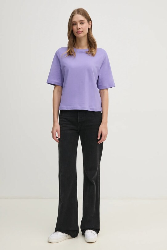 Βαμβακερό μπλουζάκι United Colors of Benetton 3BL0E17G5 μωβ AA00