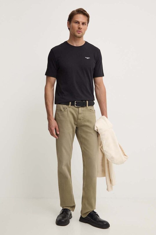 Βαμβακερό μπλουζάκι Marc O'Polo DENIM B61202151060 μαύρο AA00